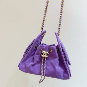 Image_20260324225622_2290_49 CHANEL 25S HOBO BAG 22 CM PURPLE SUEDE WITH GOLD HARDWARE
