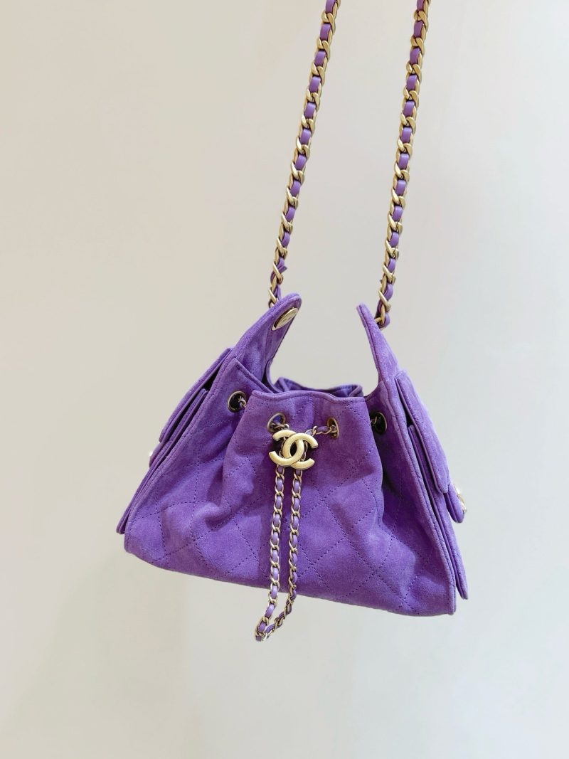 Image_20260324225622_2290_49 CHANEL 25S HOBO BAG 22 CM PURPLE SUEDE WITH GOLD HARDWARE