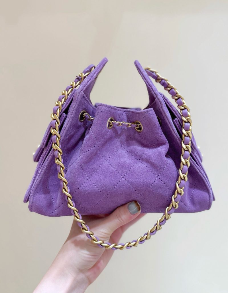 Image_20260324225625_2292_49 CHANEL 25S HOBO BAG 22 CM PURPLE SUEDE WITH GOLD HARDWARE