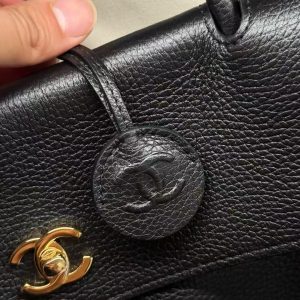 CC 2026 Large Shopping Bag 42cm Black Grain Calfskin