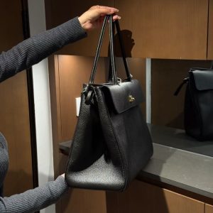 CC 2026 Large Shopping Bag 42cm Black Grain Calfskin