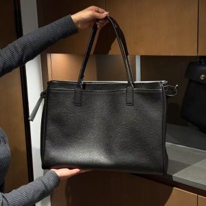 CC 2026 Large Shopping Bag 42cm Black Grain Calfskin