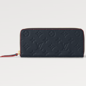 CLEMENCE WALLET 20CM BLUE RED MONOGRAM EMPREINTE LEATHER