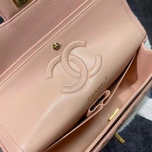 a553914b74a2806e6e31b4082bca5cbf CC classic flap bag 23 pink beige caviar lamskin