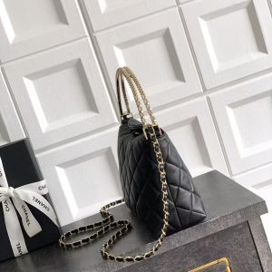 CC 25 Hobo Mini Handle Bag Black Caviar