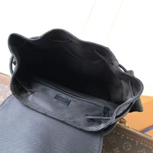 LV M55699 Christopher MM Backpack Black Cowhide