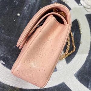 cd668d193f123957720aa632f376a14d CC classic flap bag 23 pink beige caviar lamskin