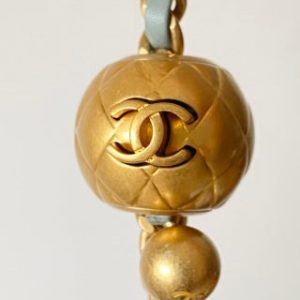 CC 25 classic flap bag 20 mini gold ball soft pastel green calfskin