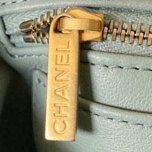 CC 25 classic flap bag 20 mini gold ball soft pastel green calfskin