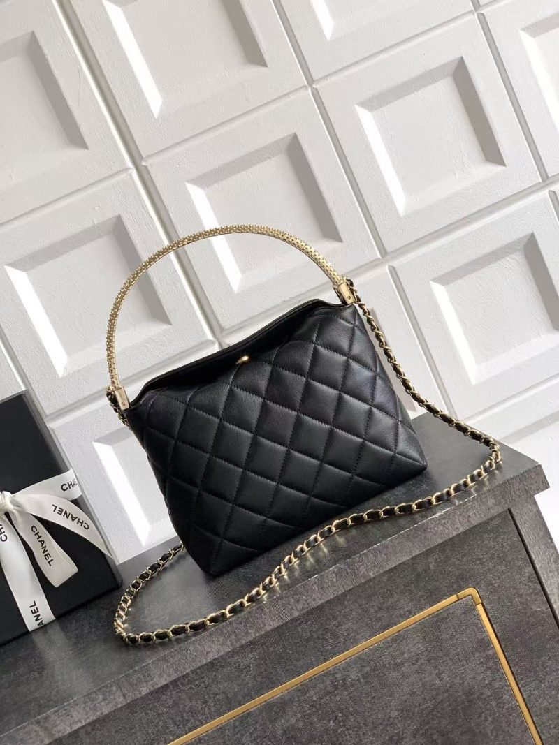 CC 25 Hobo Mini Handle Bag Black Caviar
