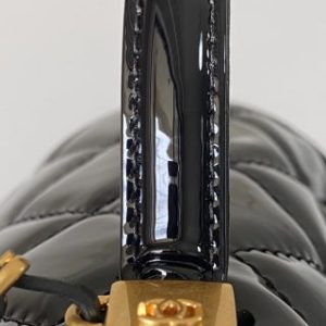 CC 2025 Medium Flap Bag Black Patent Calfskin