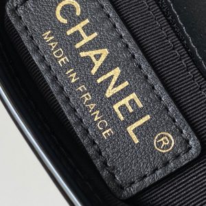 CC 2025 Medium Flap Bag Black Patent Calfskin