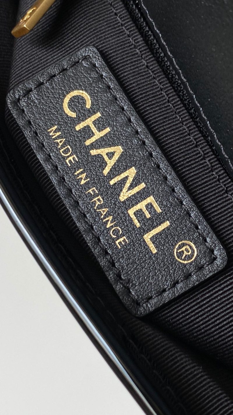 CC 2025 Medium Flap Bag Black Patent Calfskin