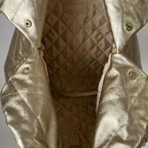 CC Medium Hobo Bag 42 Metallic Gold Calfskin