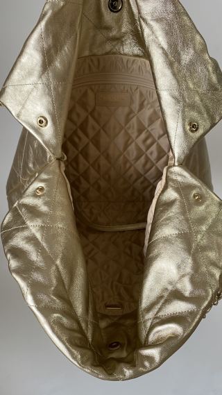 CC Medium Hobo Bag 42 Metallic Gold Calfskin