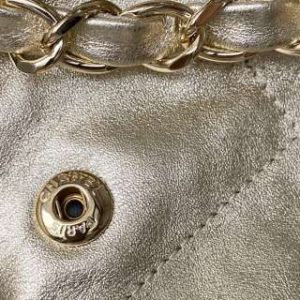 CC Medium Hobo Bag 42 Metallic Gold Calfskin