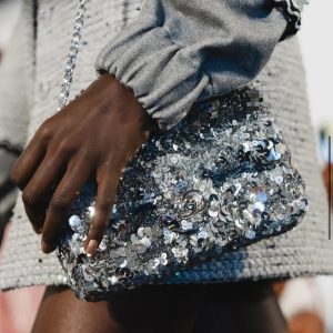 i1732455364_3143_7 25C Flap Bag 21cm Dense Silver Sequin White Calfskin