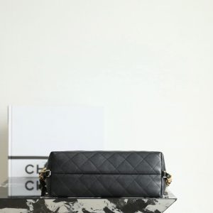 Chanel Hobo Backpack Max Large Black Calfskin