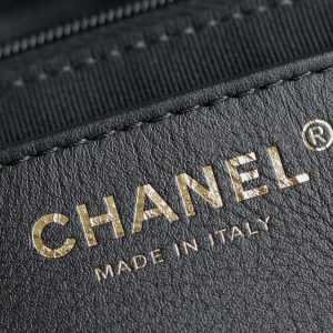 Chanel Hobo Backpack Max Large Black Calfskin