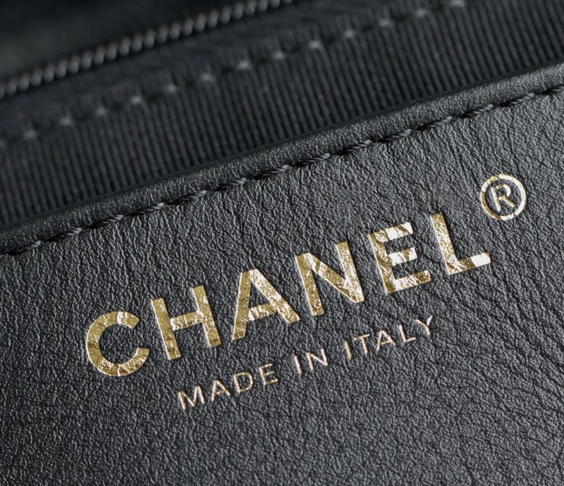 Chanel Hobo Backpack Max Large Black Calfskin