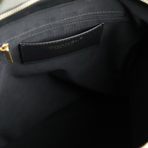 Chanel Hobo Backpack Max Large Black Calfskin
