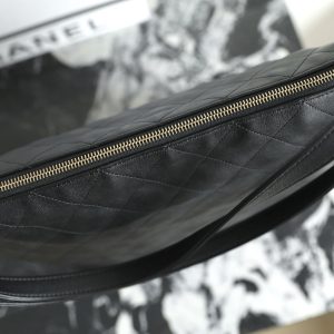 Chanel Hobo Backpack Max Large Black Calfskin