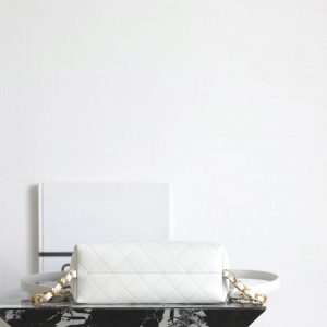 Chanel 25s Hobo Medium Backpack White Calfskin 340203