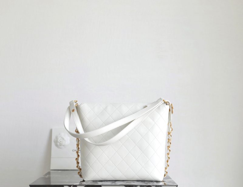 Chanel 25s Hobo Medium Backpack White Calfskin 340203