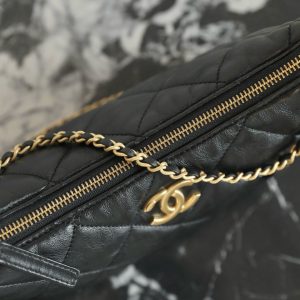 CC 2025 Hobo Dumpling Bag 26cm Black Calfskin 343720