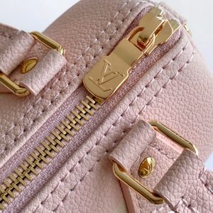 LV Nano Speedy Bag 16 cm Pink White Embossed cowhide GHW