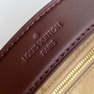 LV M12480 Side Trunk MM Beige Canvas & Cowhide