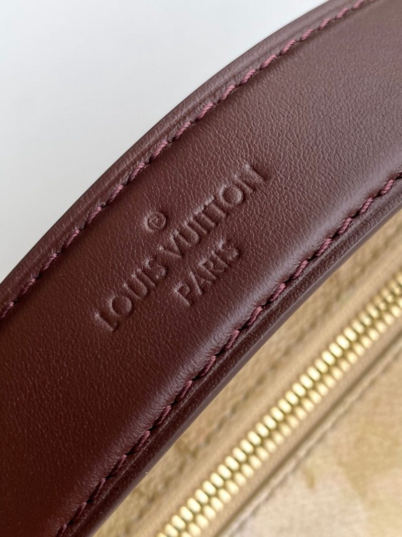 LV M12480 Side Trunk MM Beige Canvas & Cowhide