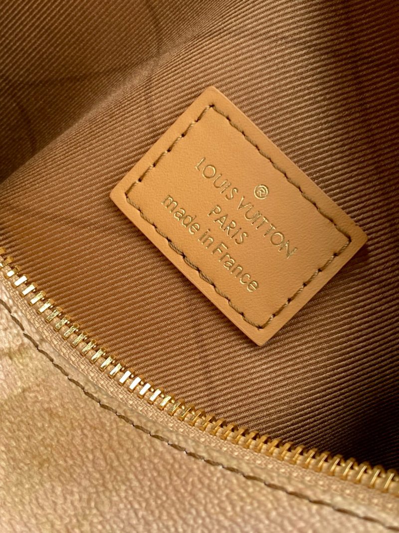 LV M12480 Side Trunk MM Beige Canvas & Cowhide