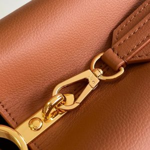 CAPUCINES GM 33CM BROWN GOLD TAURILLON LEATHER 252019