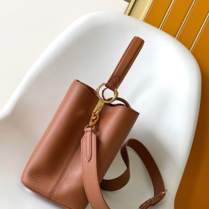 CAPUCINES GM 33CM BROWN GOLD TAURILLON LEATHER 252019