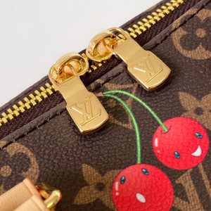 LV x TM Speedy Bandoulière 20cm Brown Monogram Cherry Canvas Cowhide GHW