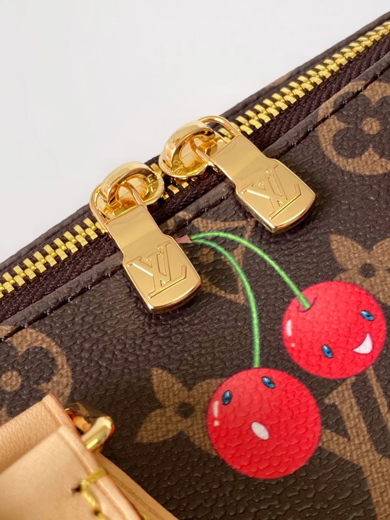 LV x TM Speedy Bandoulière 20cm Brown Monogram Cherry Canvas Cowhide GHW