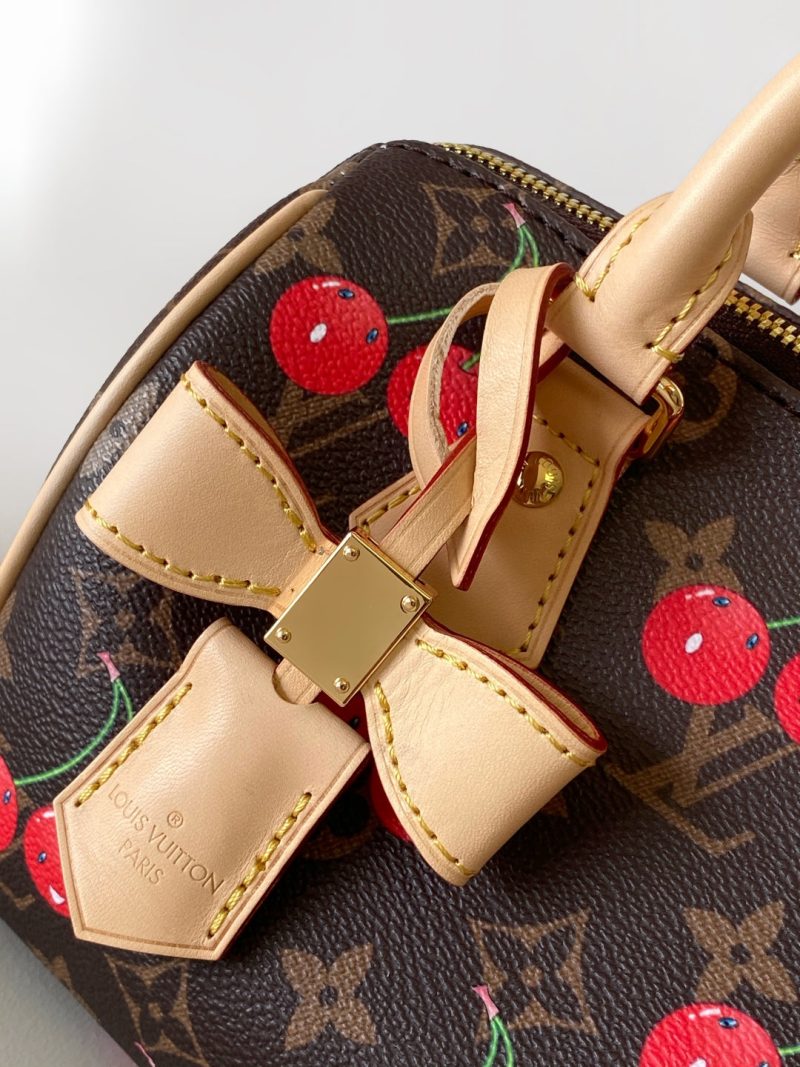 LV x TM Speedy Bandoulière 20cm Brown Monogram Cherry Canvas Cowhide GHW
