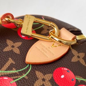 LV x TM Speedy Bandoulière 20cm Brown Monogram Cherry Canvas Cowhide GHW