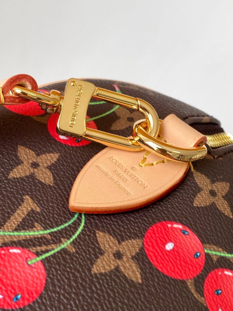 LV x TM Speedy Bandoulière 20cm Brown Monogram Cherry Canvas Cowhide GHW