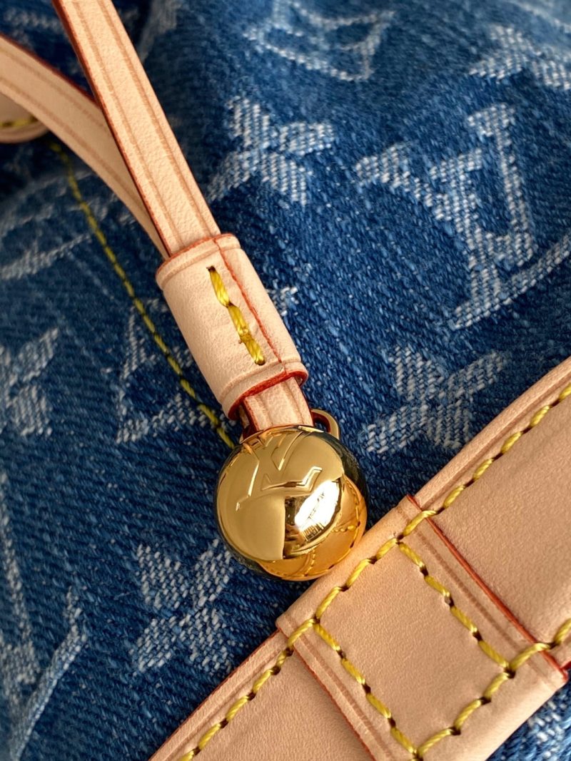 LV Nano Noé Bag Blue Beige Frabic Leather 251719