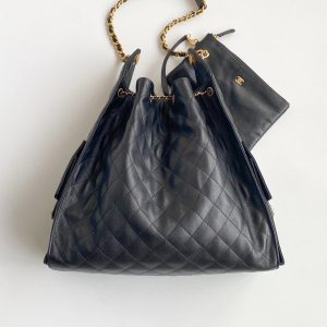 imgHD_4719e779_20250316_cmp_a1742127500320_7065_jpg CC 25C Hobo Bag 42cm Black Grained Calfskin