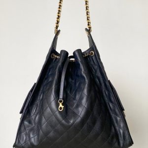 imgHD_4719e779_20250316_cmp_a1742127527815_8220_jpg CC 25C Hobo Bag 42cm Black Grained Calfskin