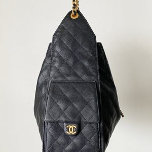 imgHD_4719e779_20250316_cmp_a1742127527818_2565_jpg CC 25C Hobo Bag 42cm Black Grained Calfskin