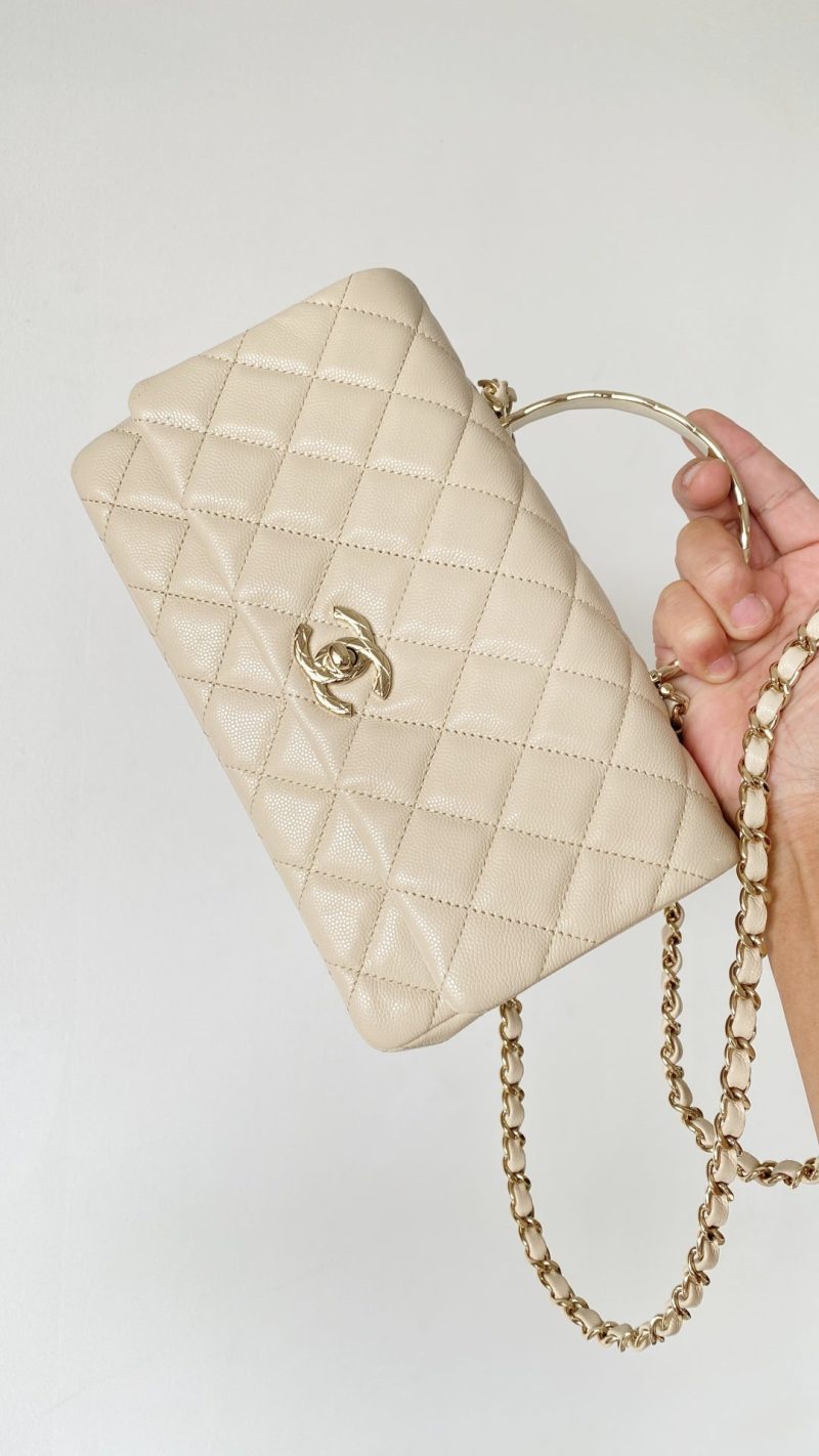 CC Handle Bag 23 Cream Caviar