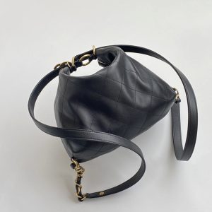 Chanel 25 Hobo Backpack Black Soft Calfskin