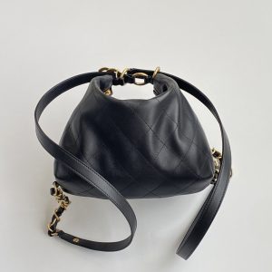 Chanel 25 Hobo Backpack Black Soft Calfskin