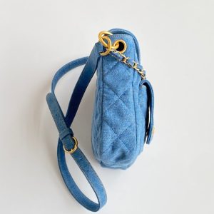 CC Small Postman Hobo 25 Light Blue Denim