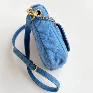 CC Small Postman Hobo 25 Light Blue Denim