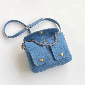 CC Small Postman Hobo 25 Light Blue Denim